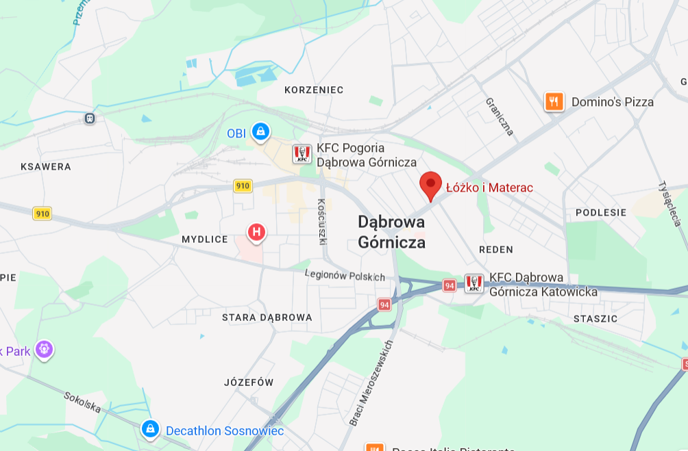 Mapa salonu Dąbrowa Górnicza